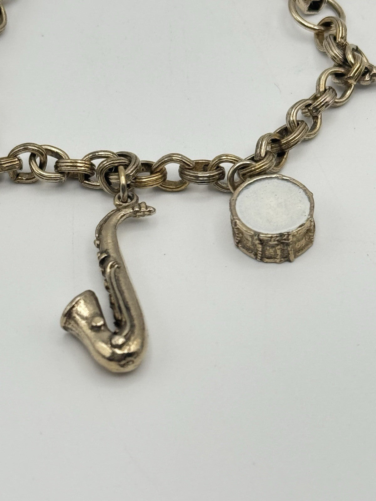 Vintage Coro Goldtone Bracelet Jazz Music Charms With Dancing Couple ESTATE FIND
