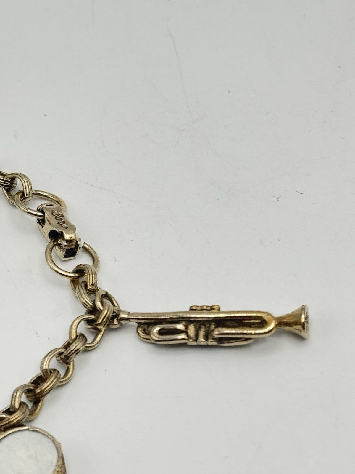 Vintage Coro Goldtone Bracelet Jazz Music Charms With Dancing Couple ESTATE FIND