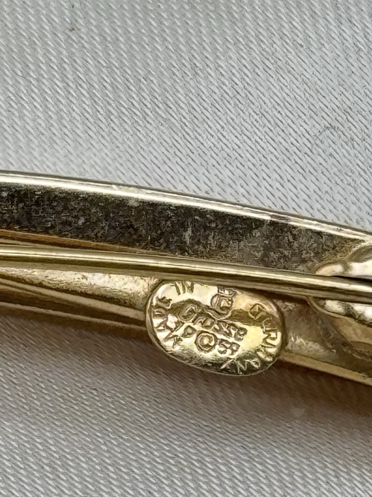 Vintage 1959 GROSSE Made In Germany Goldtone Brooch Pin 4.75”l SIGNED “Jewelry maker for 50 years for Christian Dior”