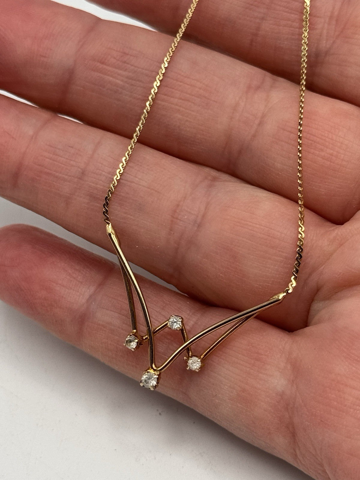 Vintage Goldtone Necklace SIGNED Citation 15.5” ESTATE FIND