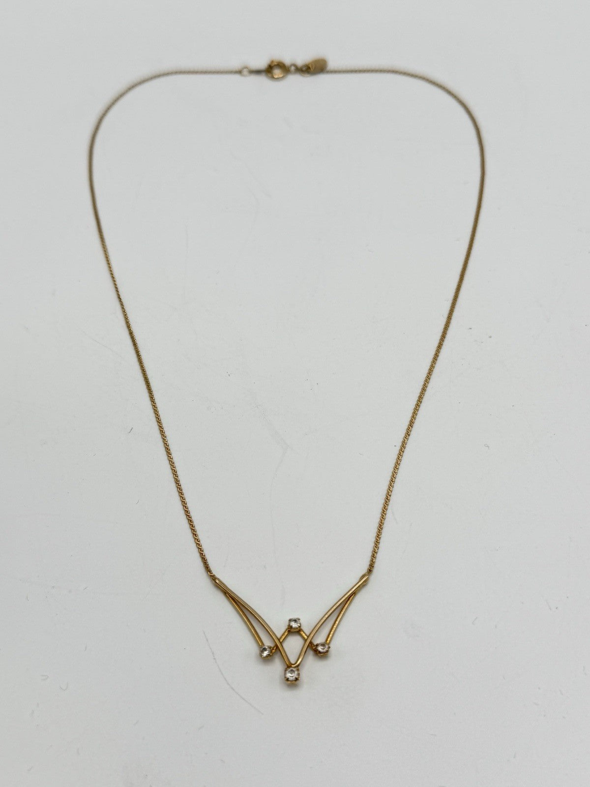 Vintage Goldtone Necklace SIGNED Citation 15.5” ESTATE FIND