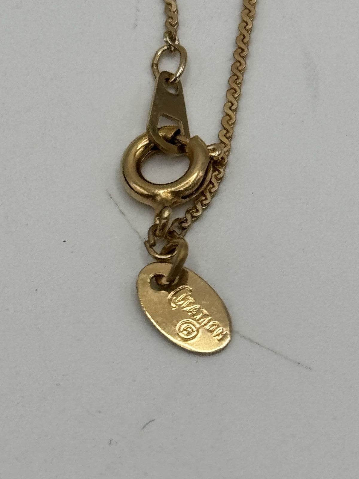 Vintage Goldtone Necklace SIGNED Citation 15.5” ESTATE FIND