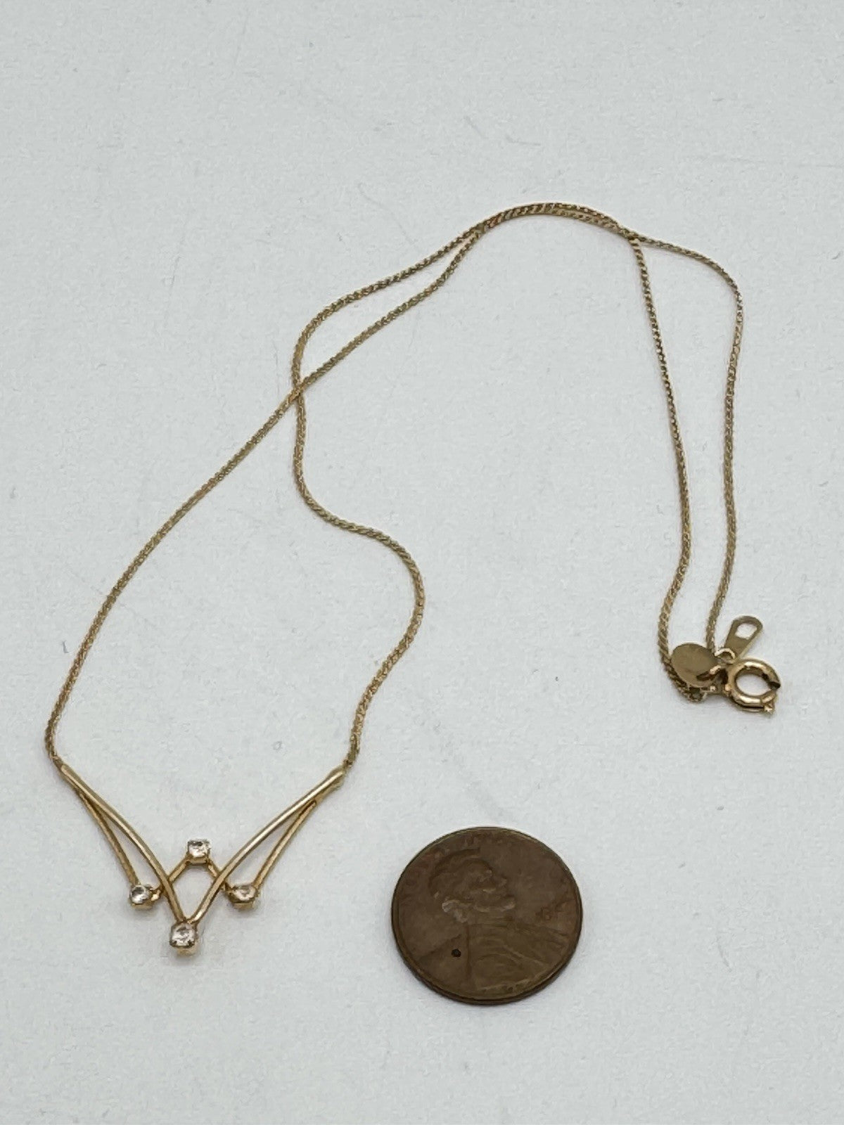 Vintage Goldtone Necklace SIGNED Citation 15.5” ESTATE FIND