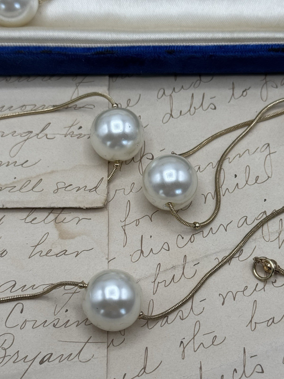 Estate Find Tassel Simulated Pearl Wrap Necklace 59”