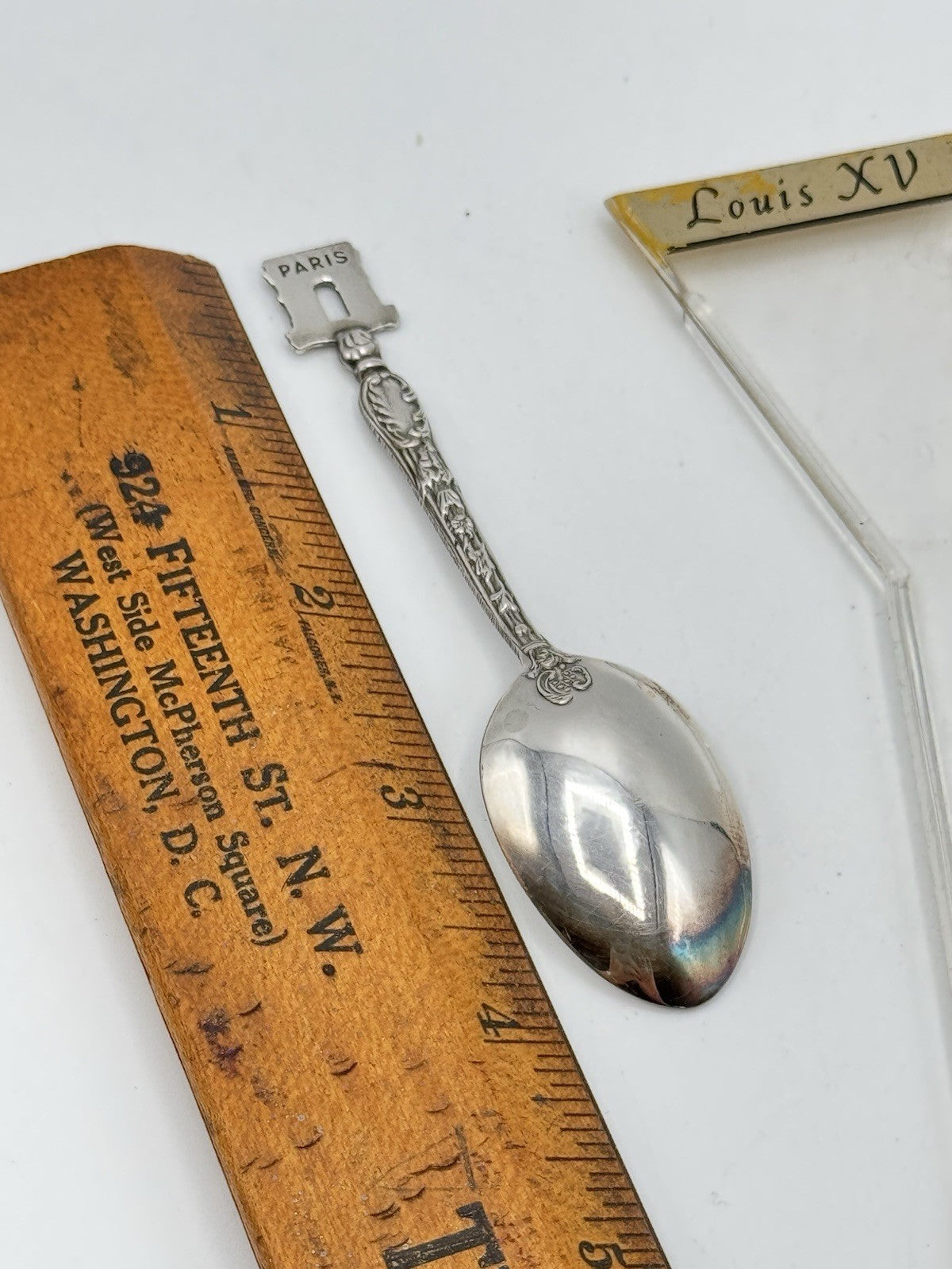 Vintage FRENCH Arc De Triomphe Souvenir Spoon Silverplate In Original Case