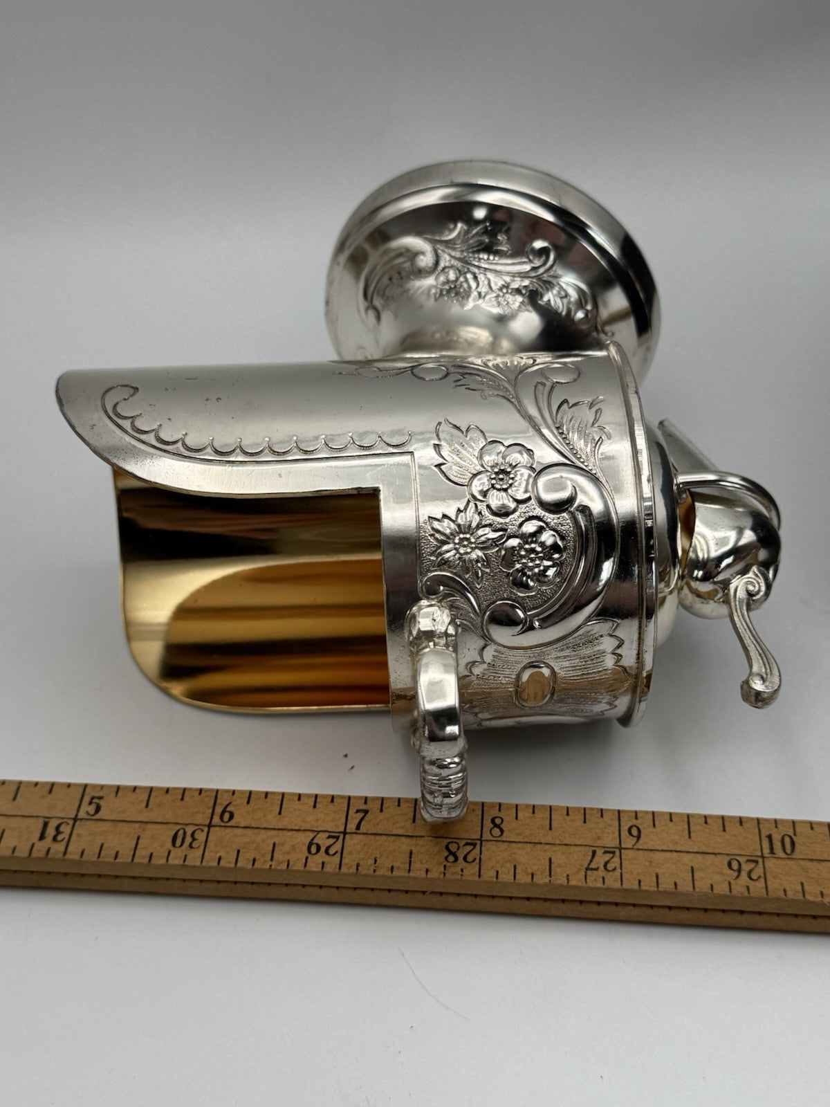 Vintage Silverplate Sugar Scuttle With Shovel Original Case FB ROGERS