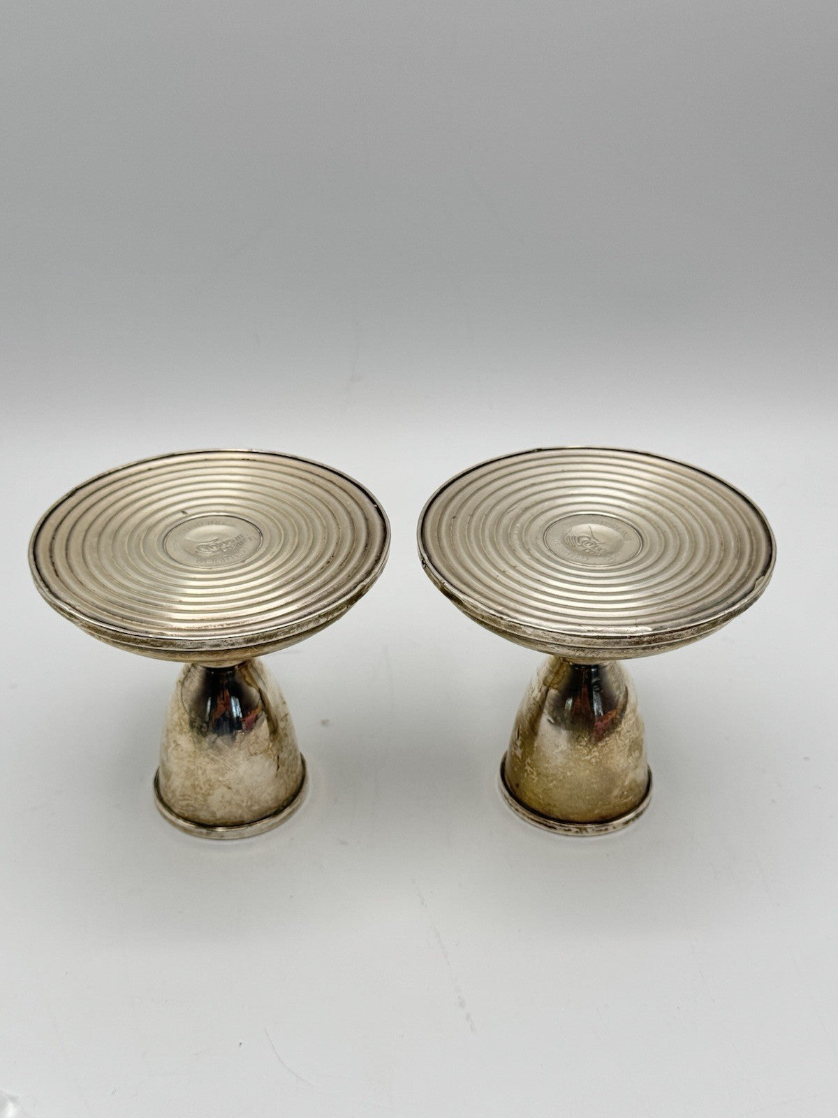 Vintage STERLING Weighted Candlestick Pair Circa 3.75”h ESTATE FIND