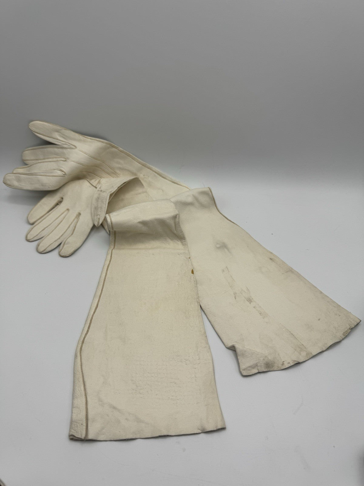 Antique VICTORIAN Style LONG Opera LEATHER GLOVES AS IS‼️