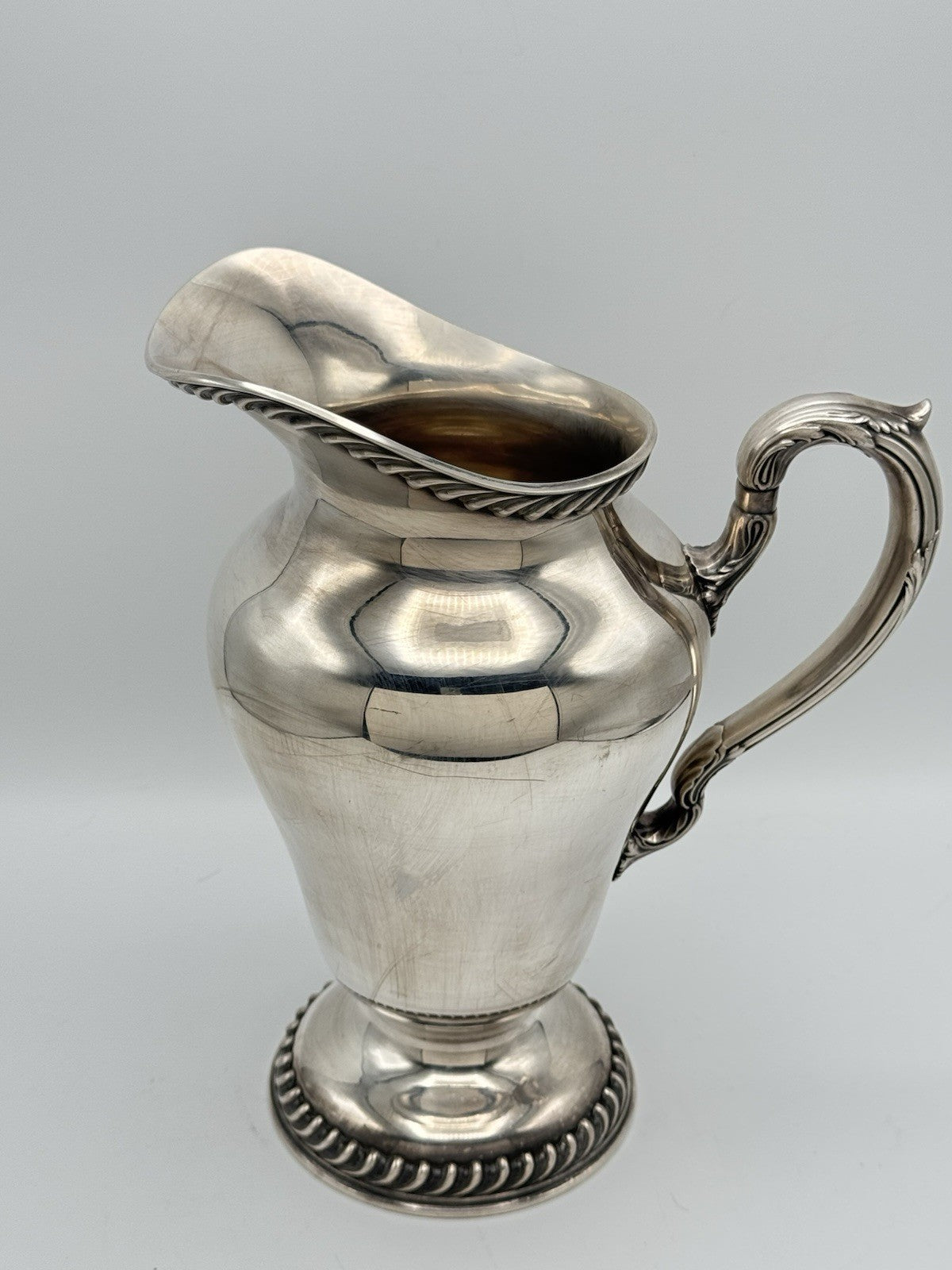 Vintage Silverplate Wilcox Pitcher Monogram ASHLEY 10”h