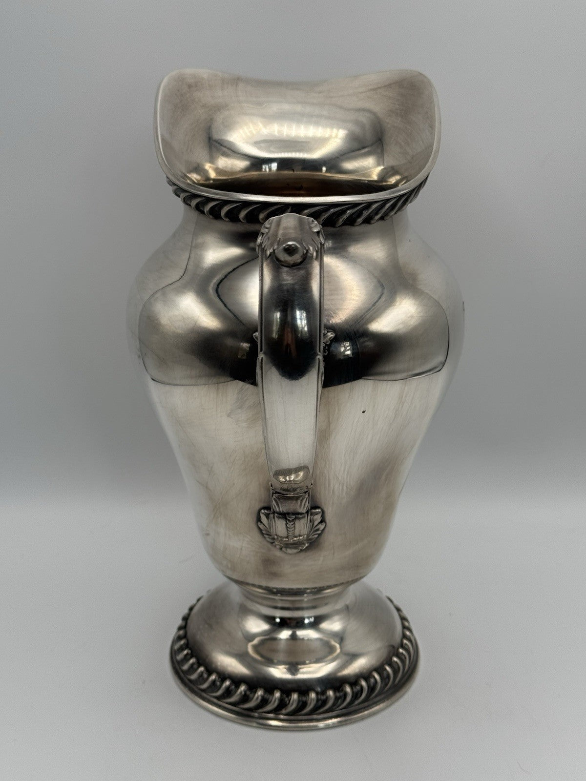 Vintage Silverplate Wilcox Pitcher Monogram ASHLEY 10”h