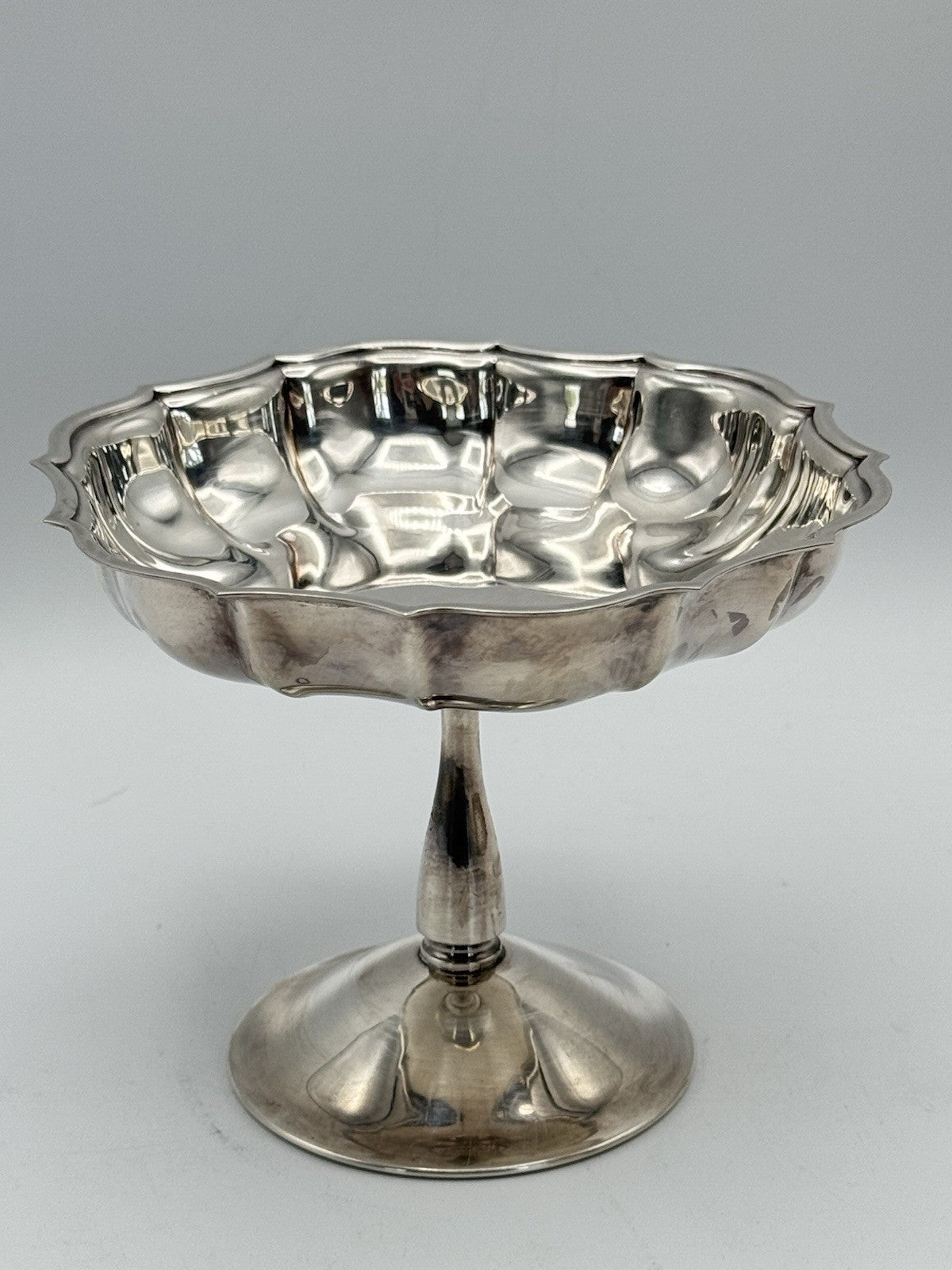 Vintage Chippendale Silverplate Footed Bonbon Dish 4.5” X 5.5”
