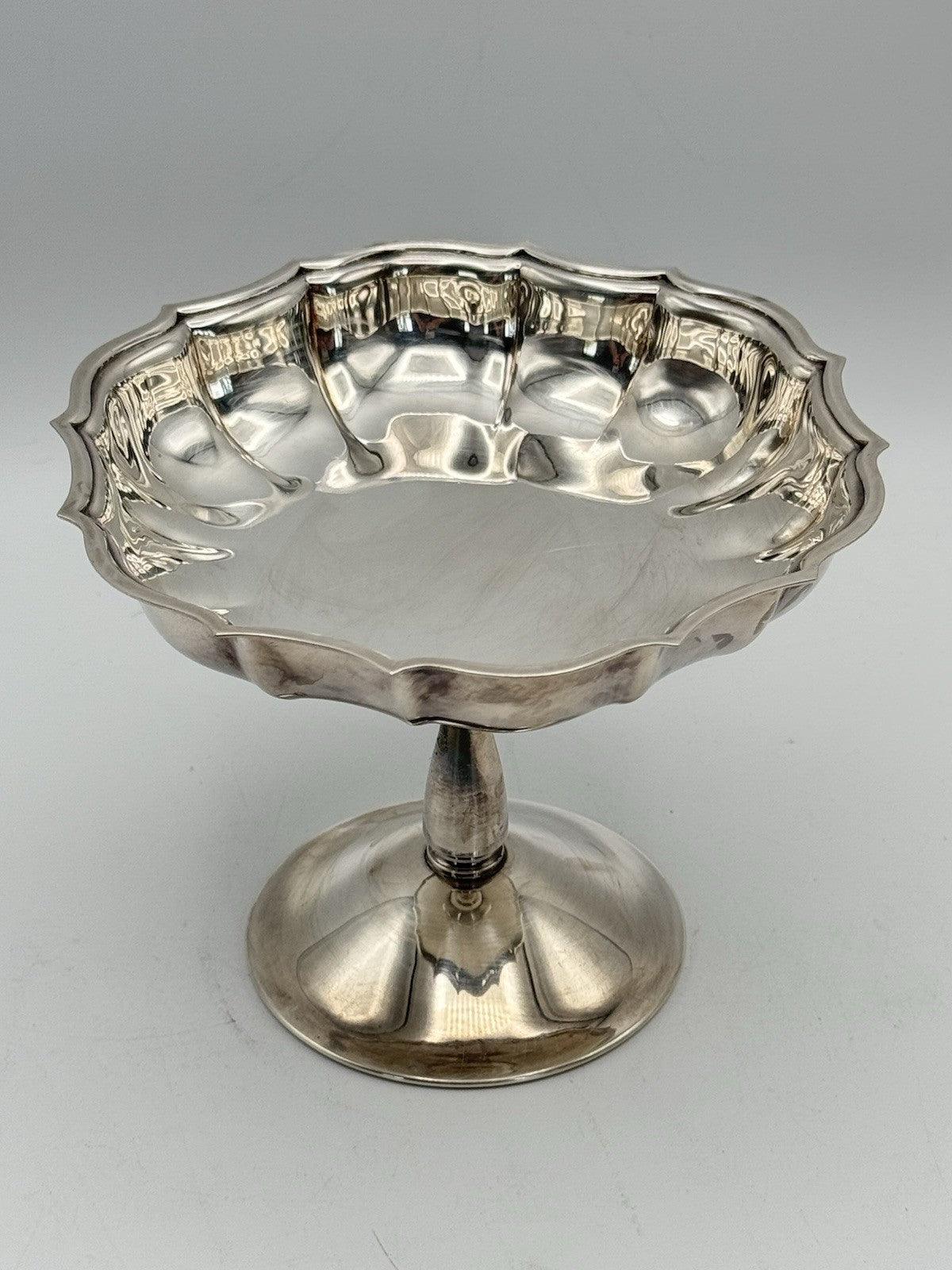 Vintage Chippendale Silverplate Footed Bonbon Dish 4.5” X 5.5”
