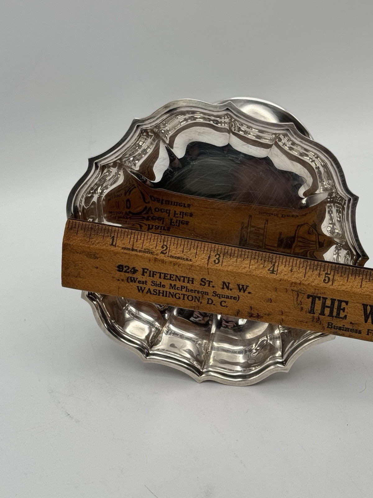 Vintage Chippendale Silverplate Footed Bonbon Dish 4.5” X 5.5”