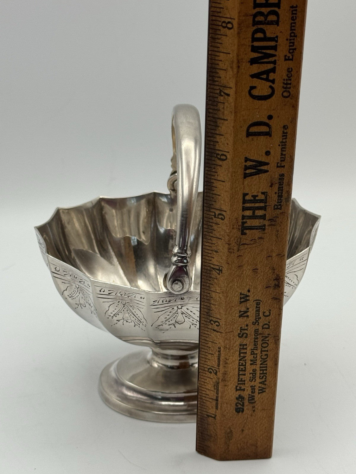 Vintage Silverplate Sugar Basket Estate Find