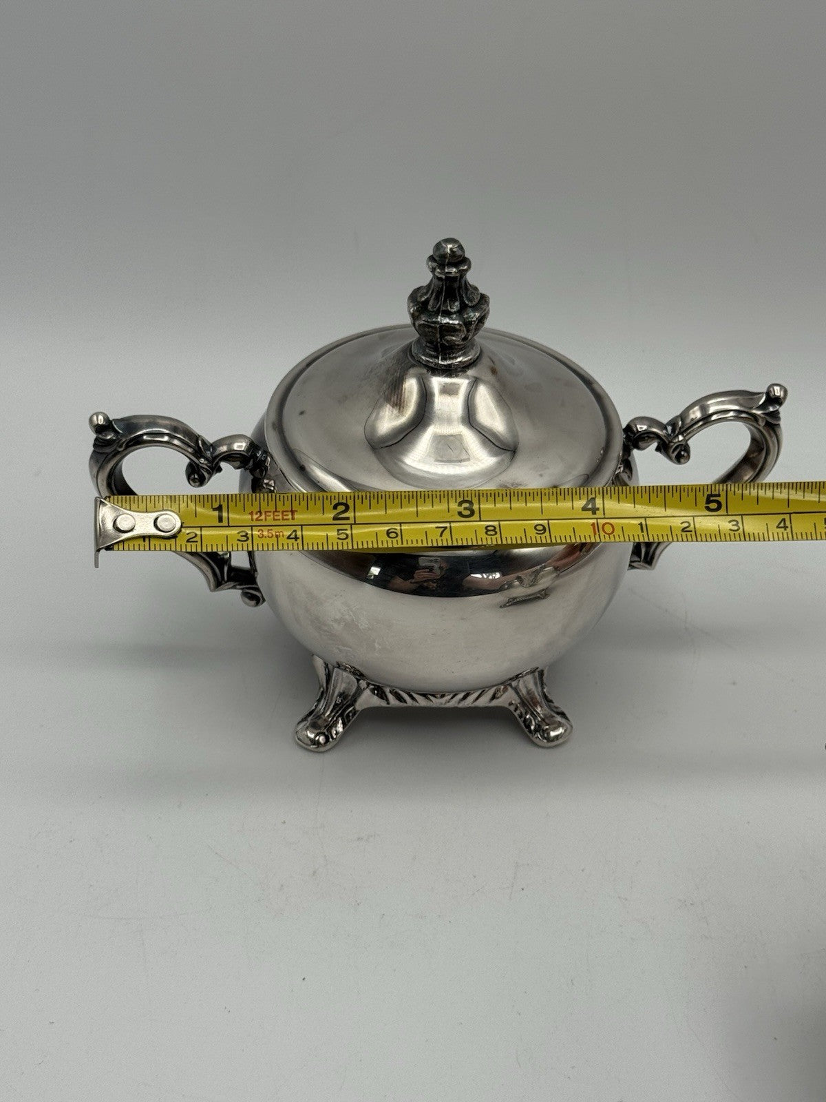 Vintage Silverplate Creamer & Sugar Bowl Set Victorian Style ESTATE FIND