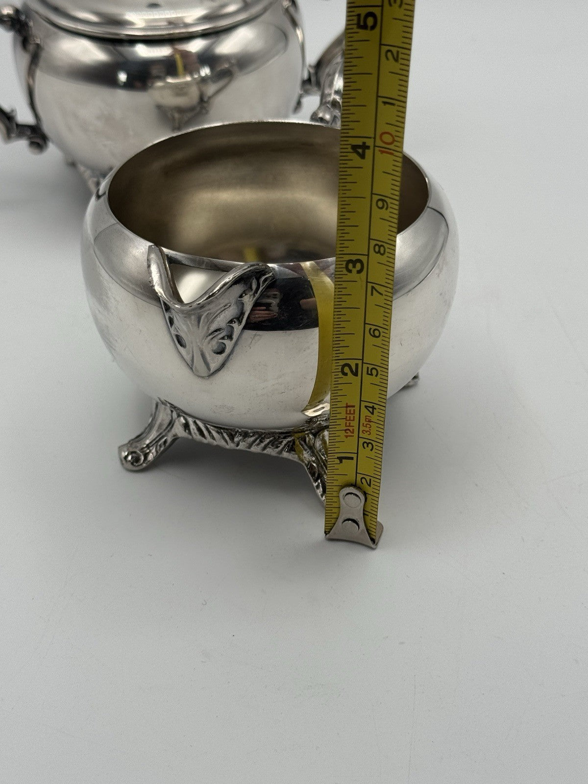 Vintage Silverplate Creamer & Sugar Bowl Set Victorian Style ESTATE FIND