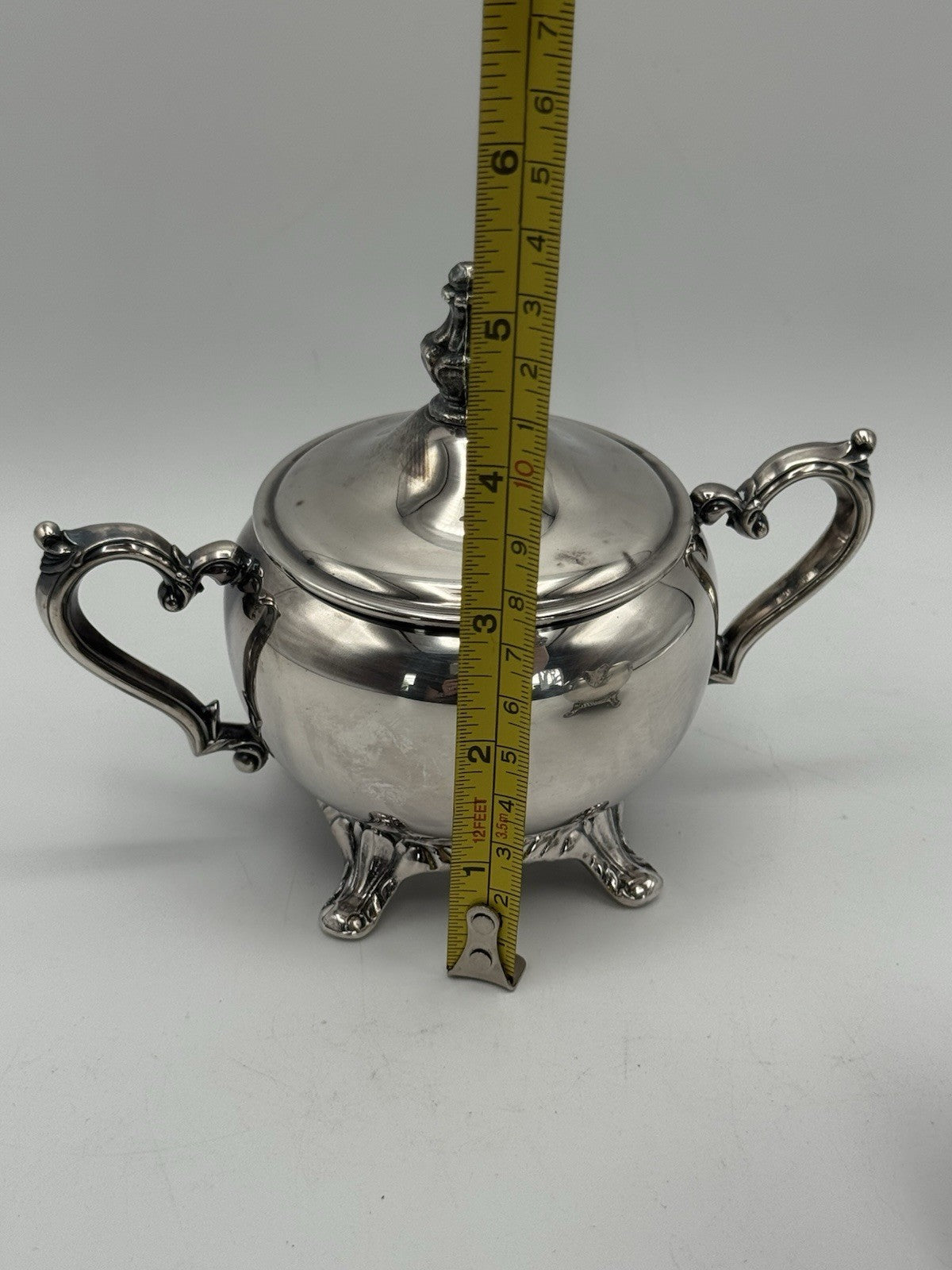 Vintage Silverplate Creamer & Sugar Bowl Set Victorian Style ESTATE FIND