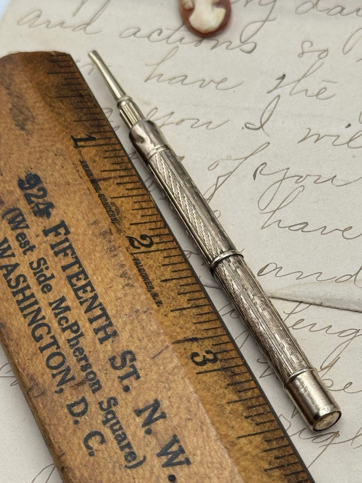 Antique Gold-filled Propelling Telescopic Pen ESTATE FIND Collectible