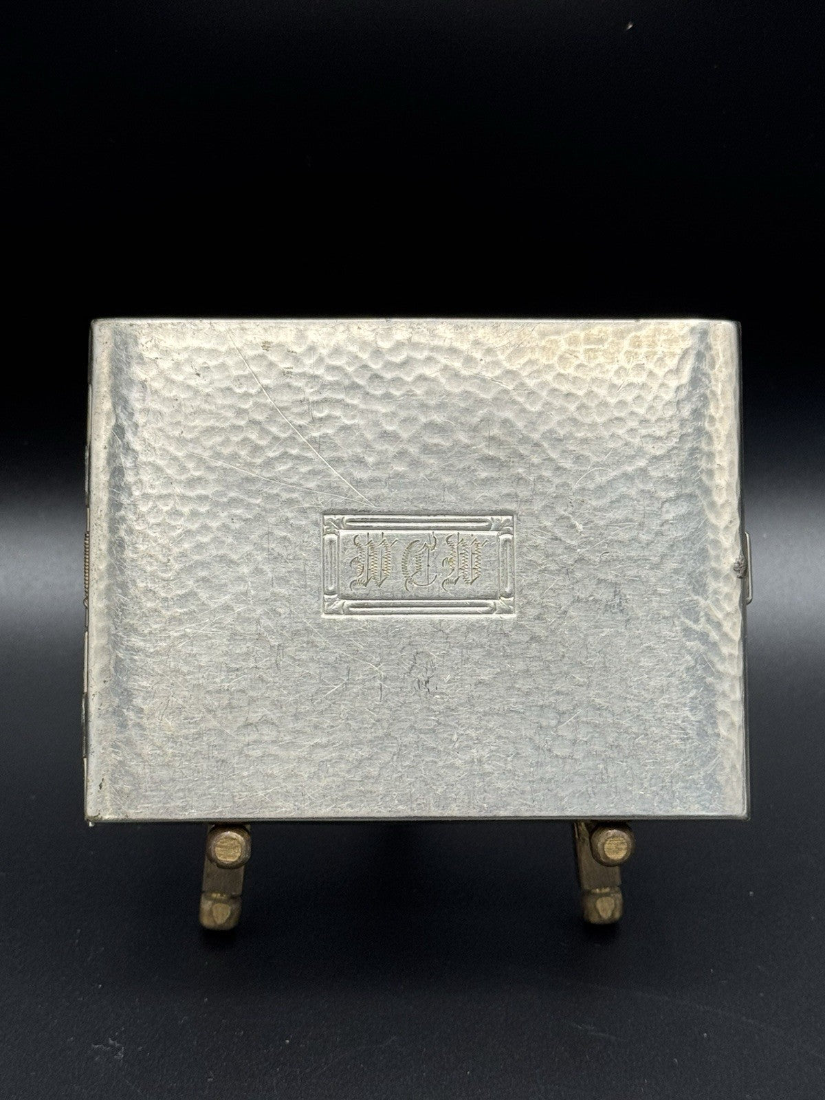 Vintage Silvertone Calling Card Case Monogrammed ESTATE FIND