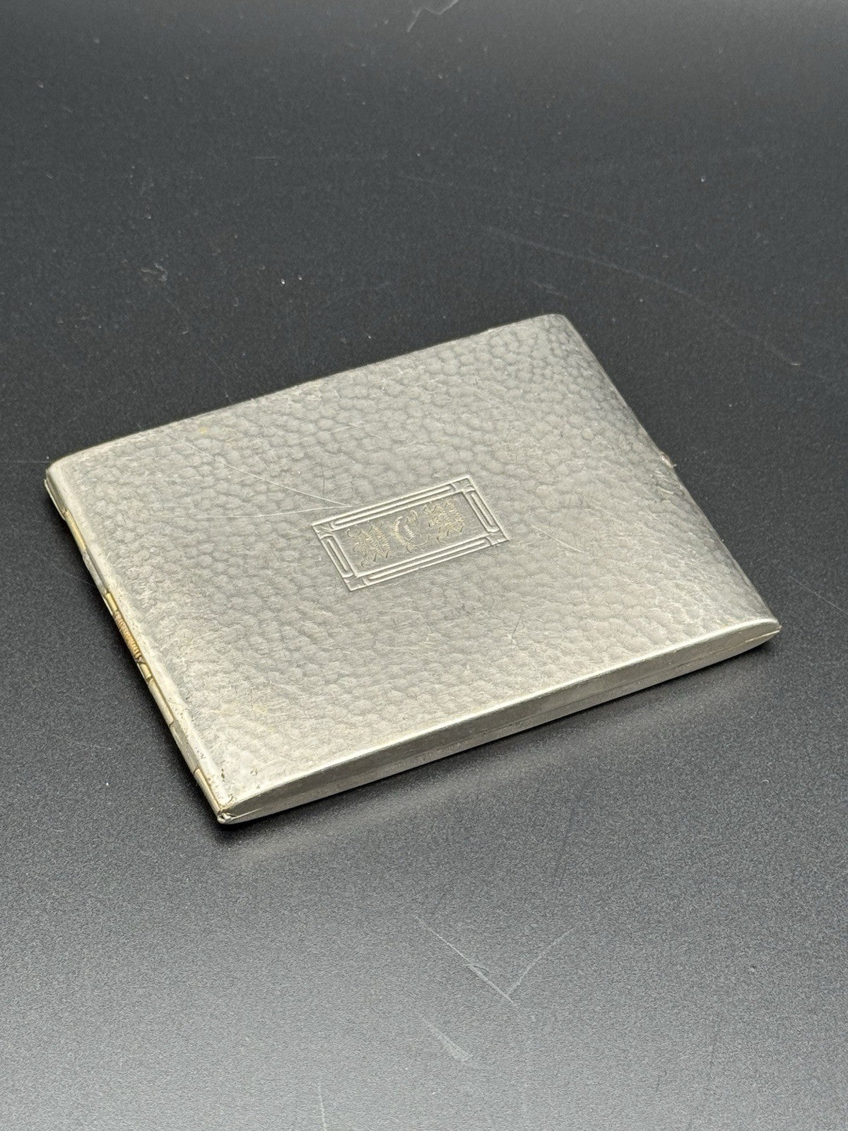 Vintage Silvertone Calling Card Case Monogrammed ESTATE FIND