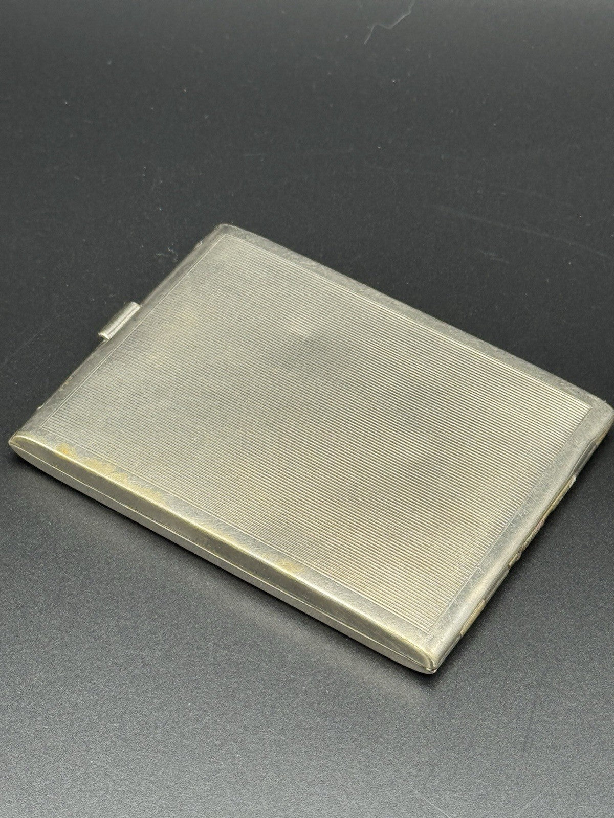 Vintage Silvertone Calling Card Case Monogrammed ESTATE FIND
