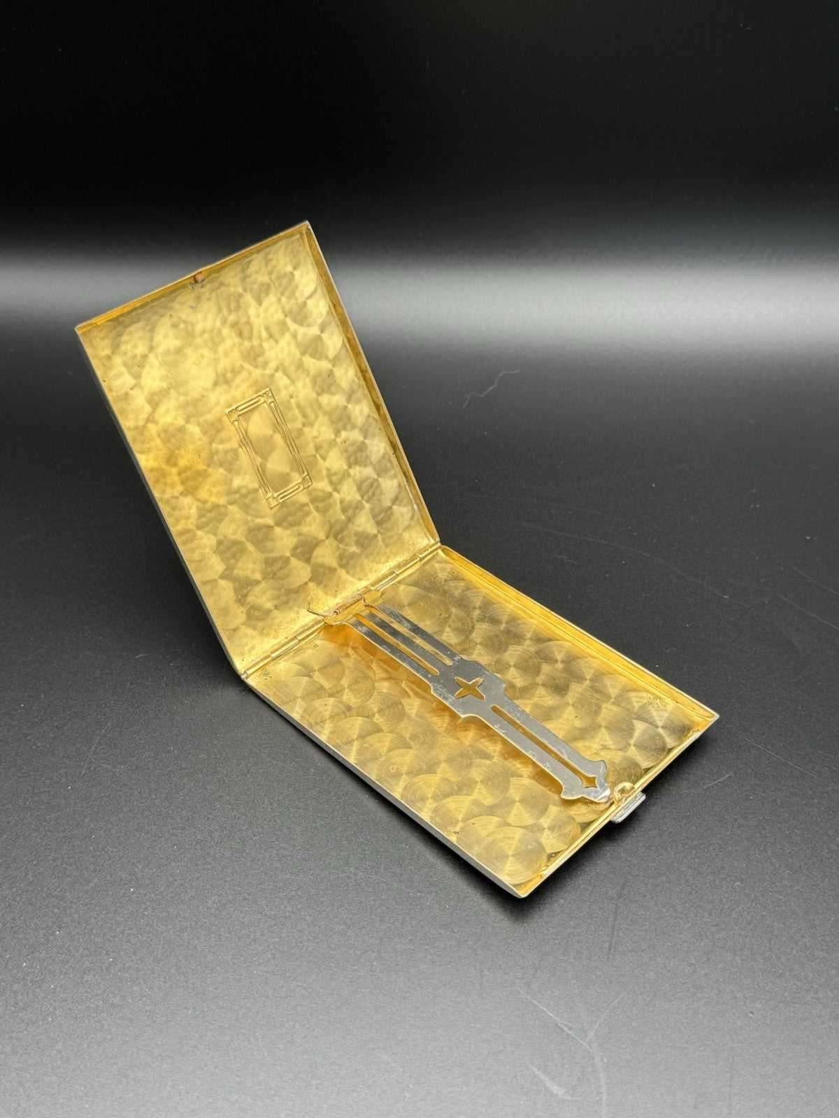 Vintage Silvertone Calling Card Case Monogrammed ESTATE FIND
