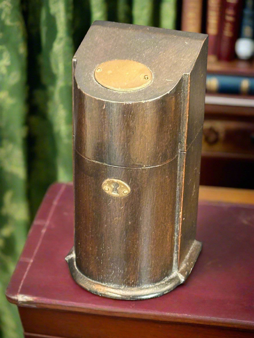 Victorian STYLE Novelty Cutlery Box Shaped Wooden Inkwell Case NO Glass Insert