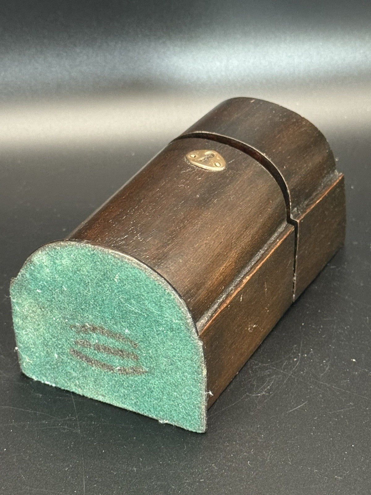 Victorian STYLE Novelty Cutlery Box Shaped Wooden Inkwell Case NO Glass Insert