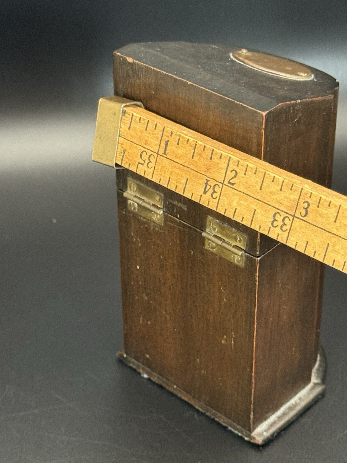 Victorian STYLE Novelty Cutlery Box Shaped Wooden Inkwell Case NO Glass Insert