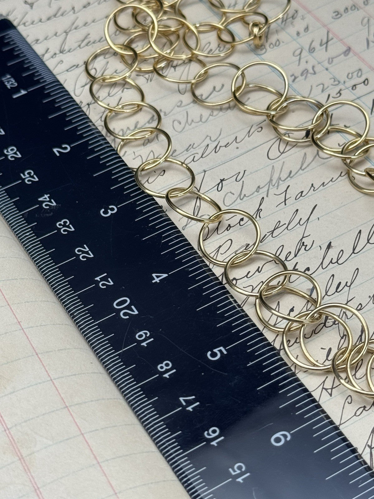 CANADA Signed STERLING SILVER GOLD PLATED CIRCLES NECKLACE 20”