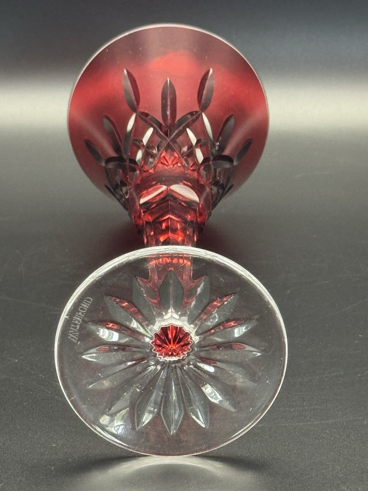 Waterford Lismore Crimson “Champagne” Flute (Set of 4) Crystal 9 1/4"H