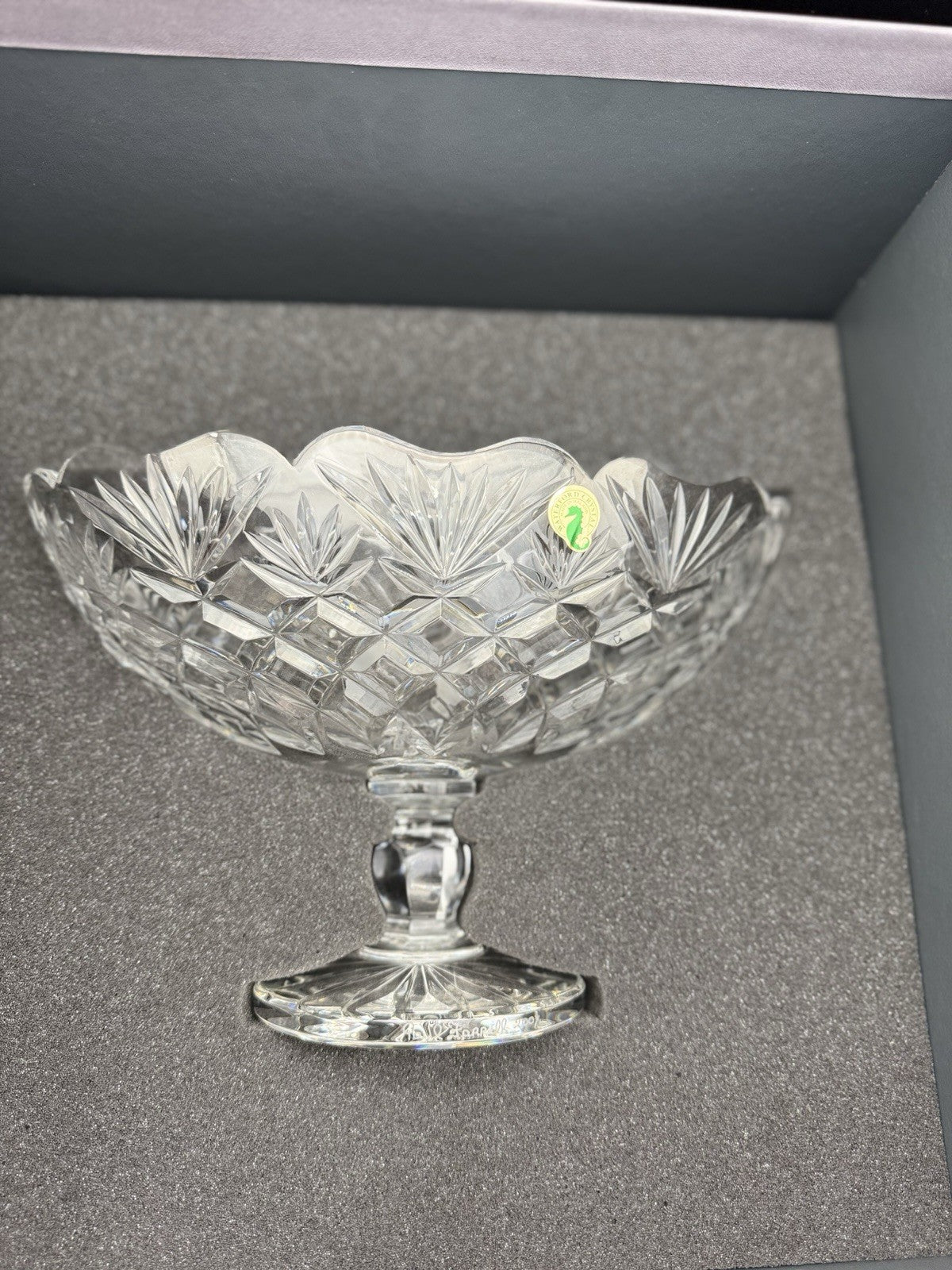 Waterford Crystal Boat Bowl Signed Paul Farrell 2007 #125199 Master Craftsman Made in IRELAND