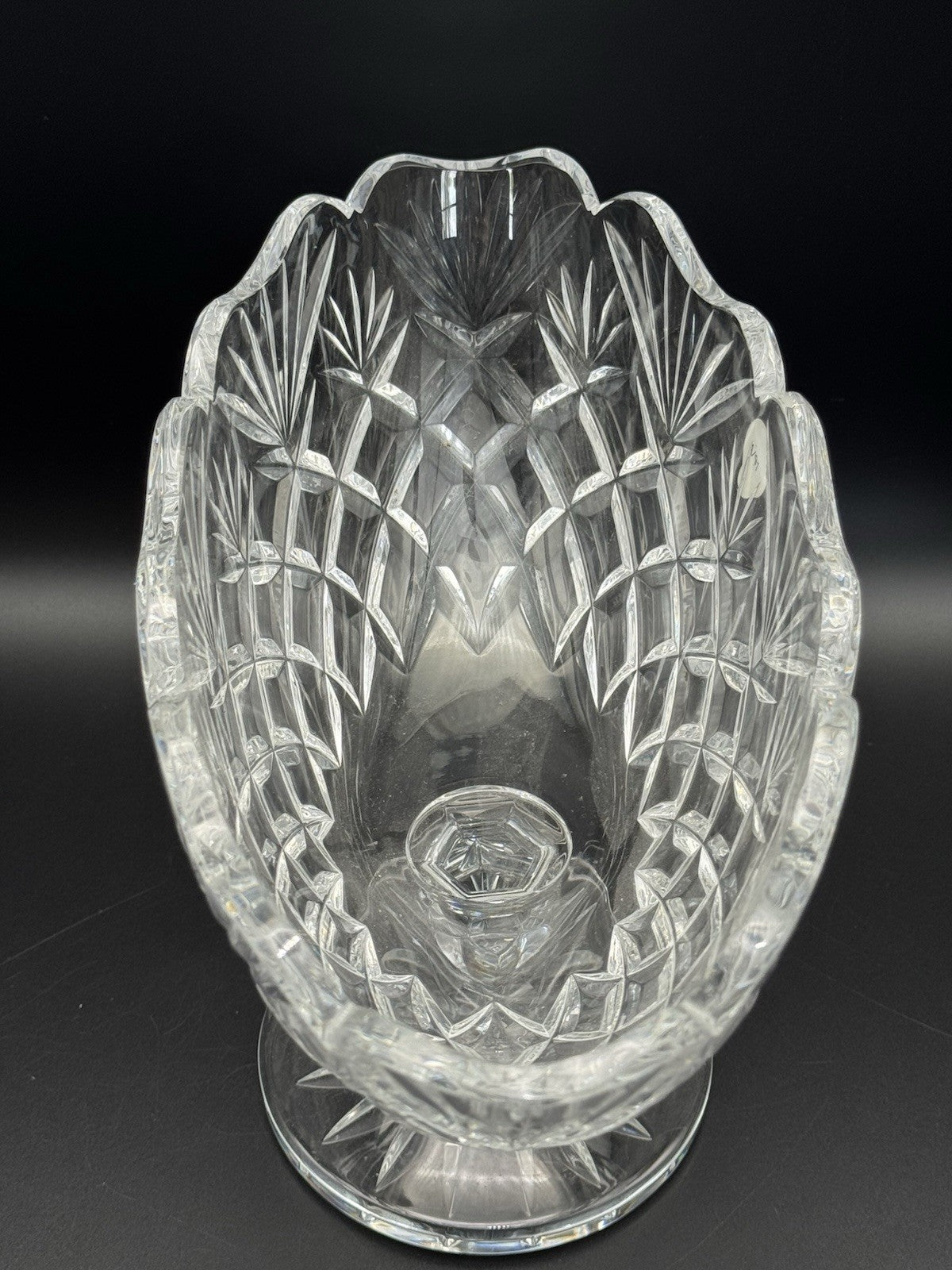 Waterford Crystal Boat Bowl Signed Paul Farrell 2007 #125199 Master Craftsman Made in IRELAND