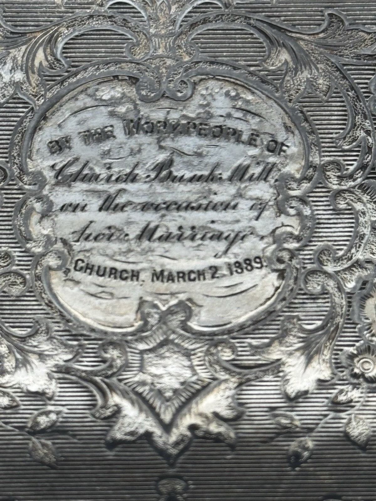 Antique Sheffield Silver Plate Double Biscuit Box – 1889 Marriage Presentation