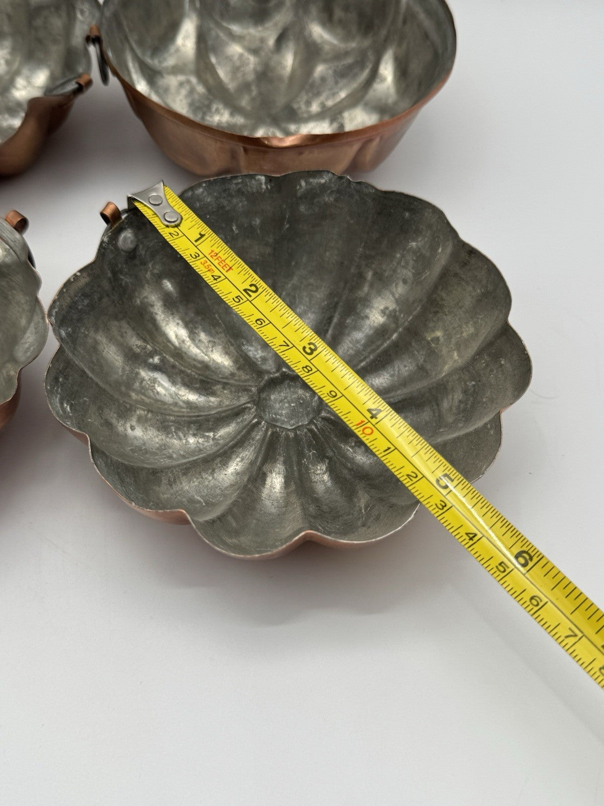 Set of 4 Vintage Copper Wall Molds 4”d ESTATE FIND