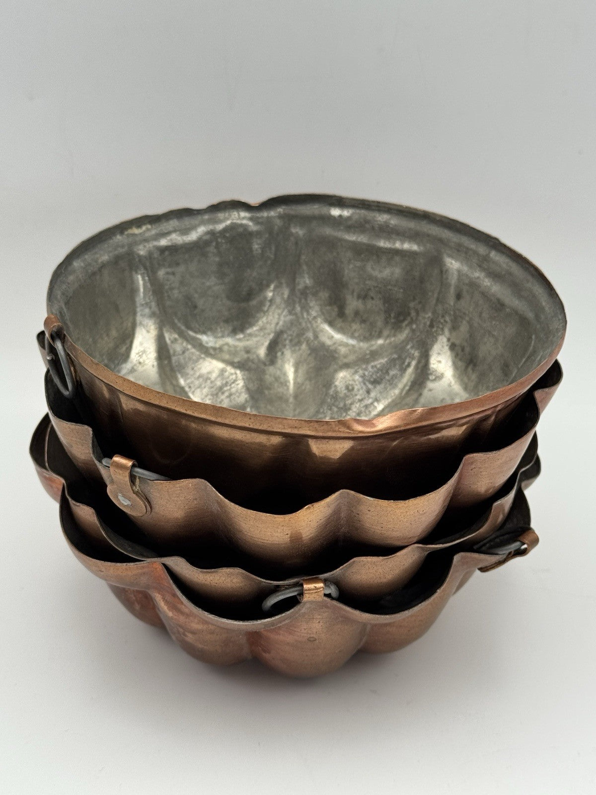 Set of 4 Vintage Copper Wall Molds 4”d ESTATE FIND