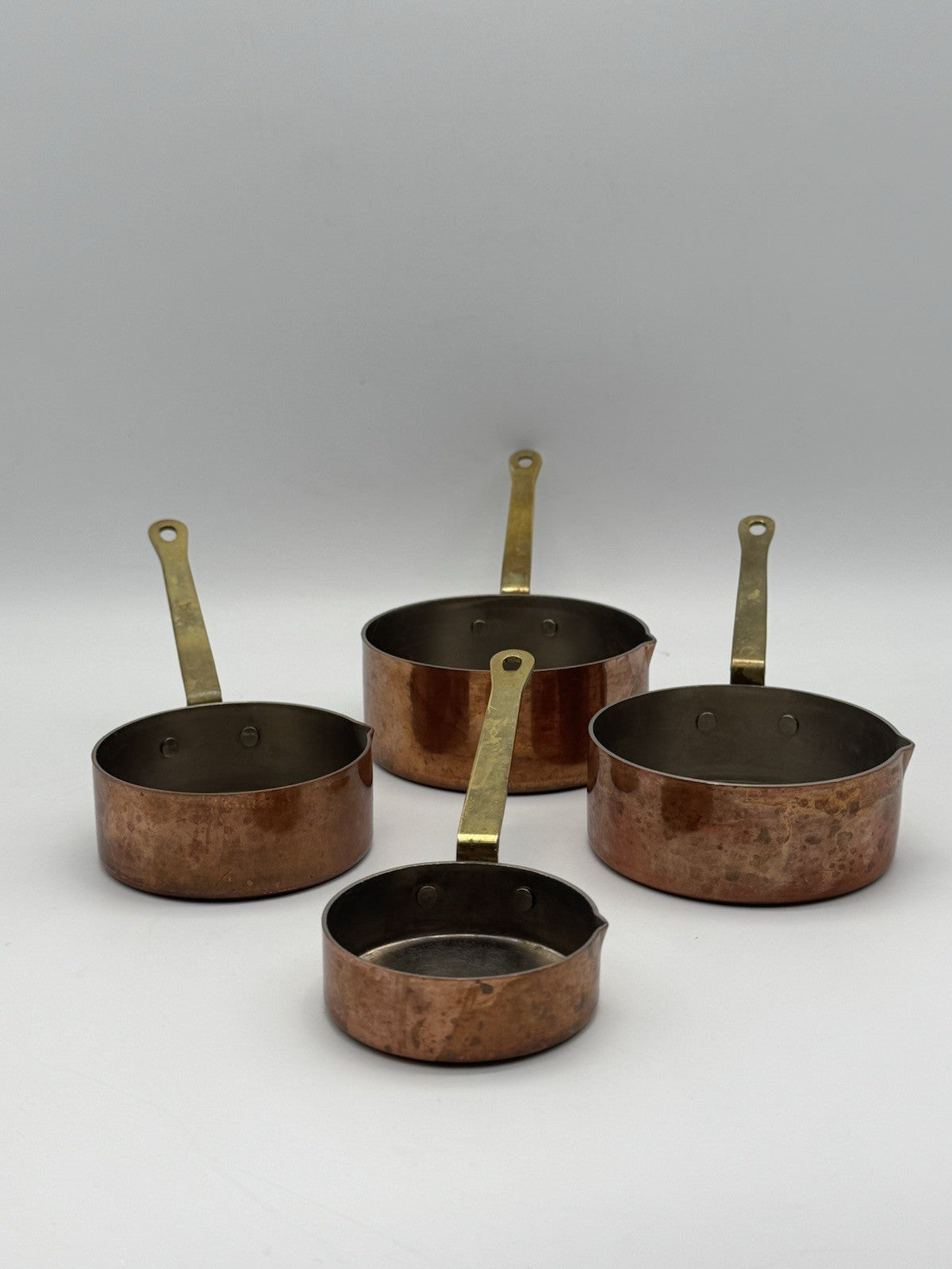 French Style Copper Brass Measuring Cup Set 1/4 1/2 3/4 1 Cup Set DECOR