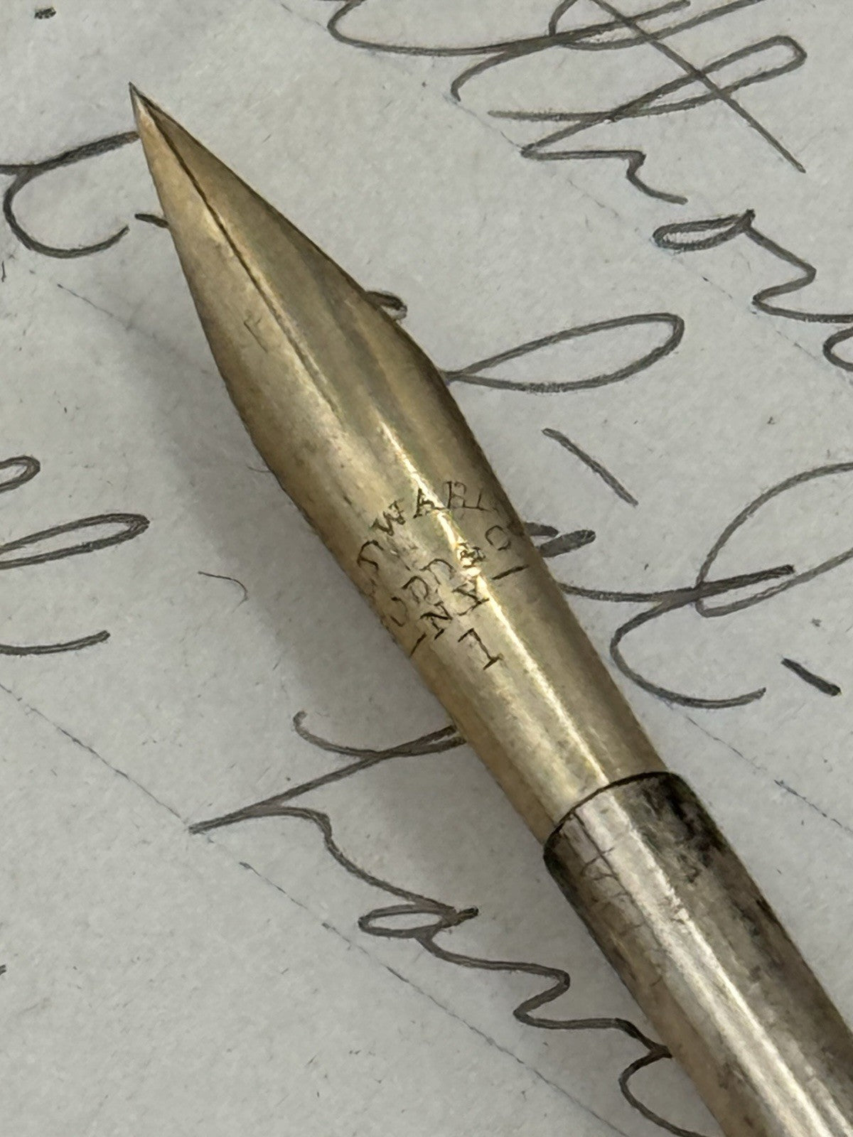 Antique EDWARD TODD & Co Antique Dip Pen Mother Of Pearl In Case