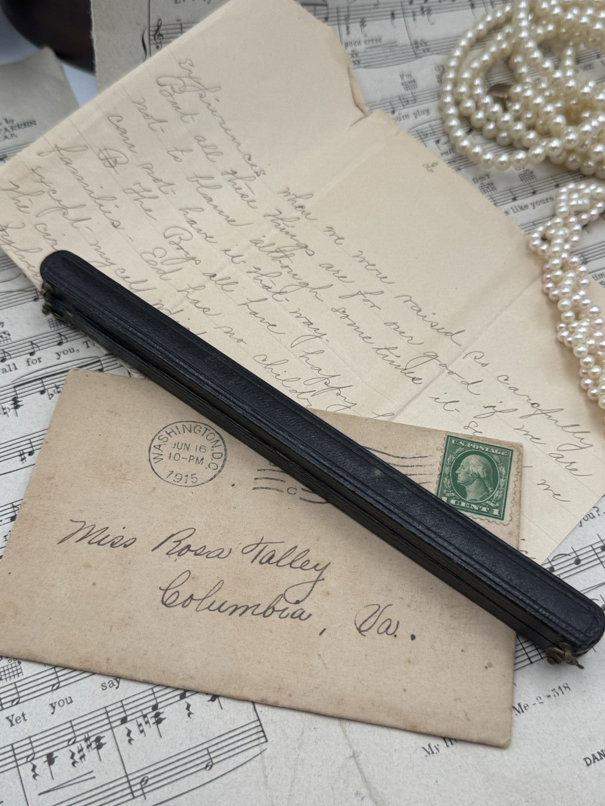 Antique EDWARD TODD & Co Antique Dip Pen Mother Of Pearl In Case