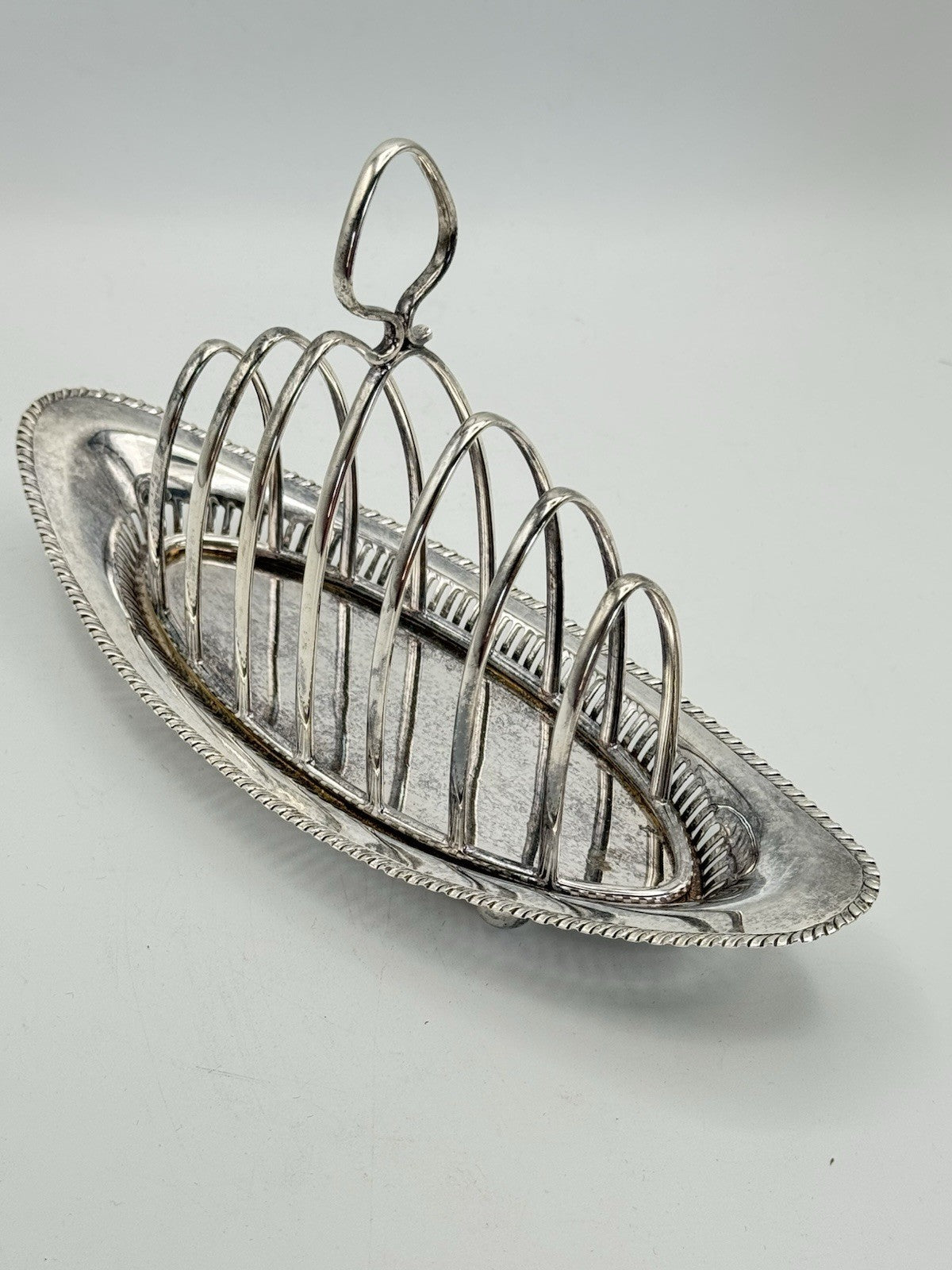 Vintage Antique Style English SHEFFIELD Silverplate 6 Slice Toast Rack