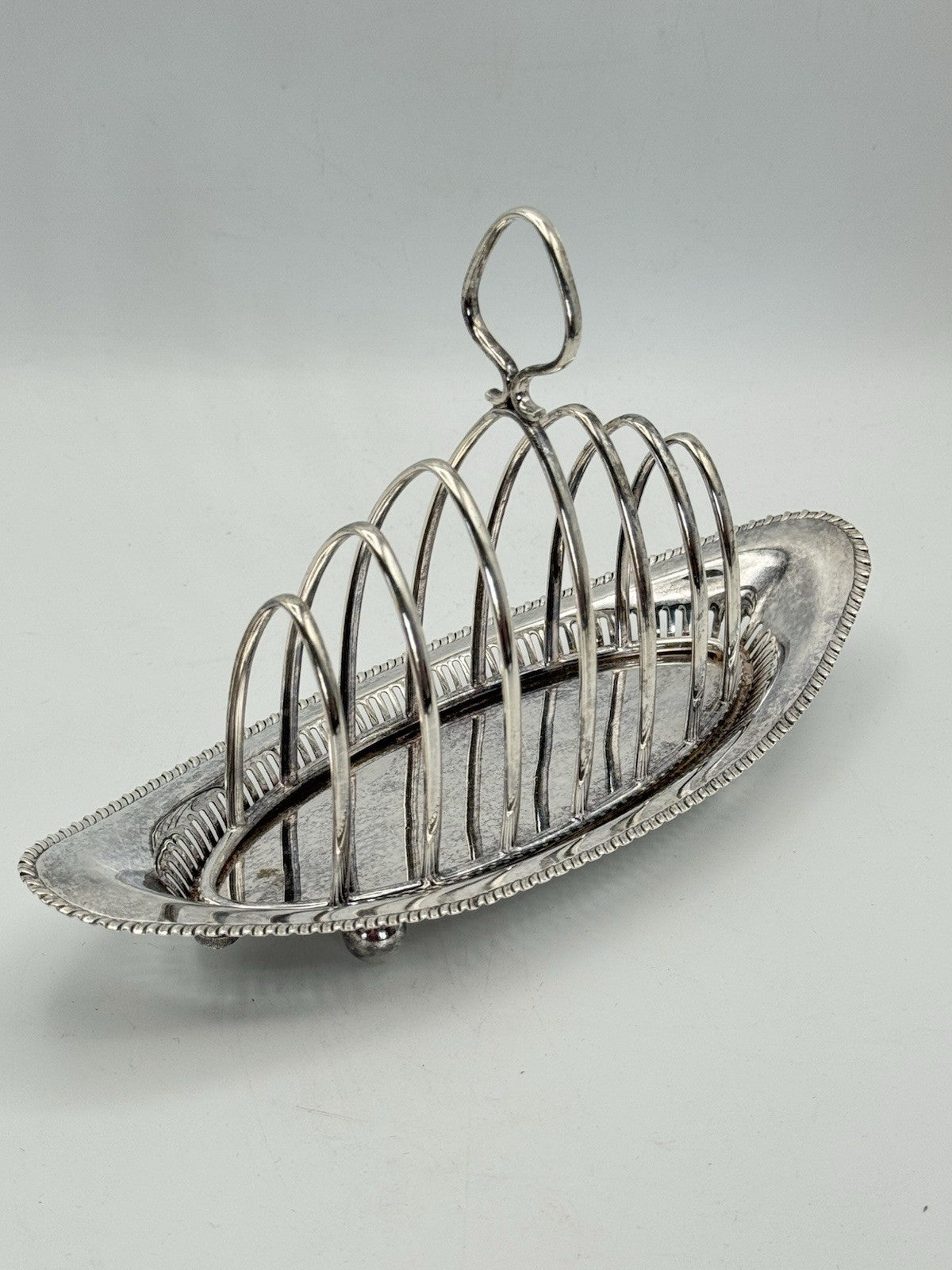 Vintage Antique Style English SHEFFIELD Silverplate 6 Slice Toast Rack