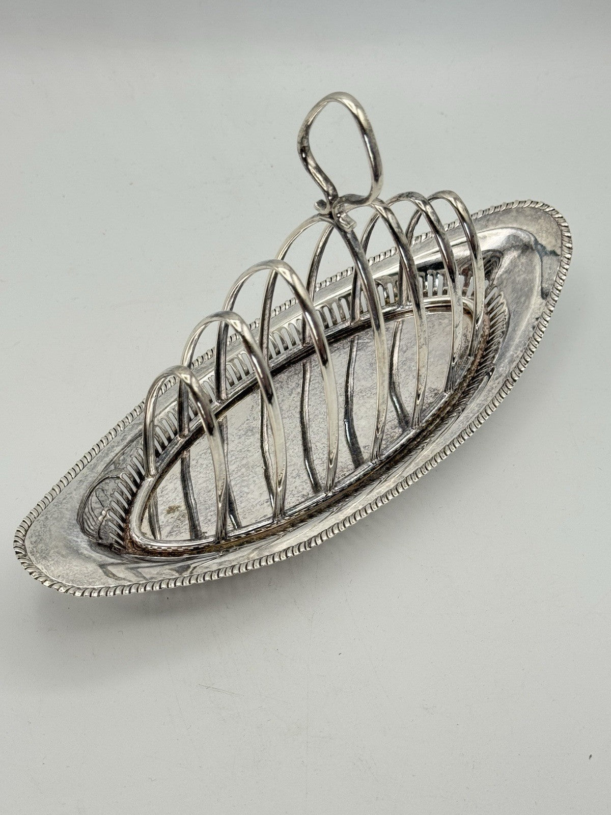 Vintage Antique Style English SHEFFIELD Silverplate 6 Slice Toast Rack