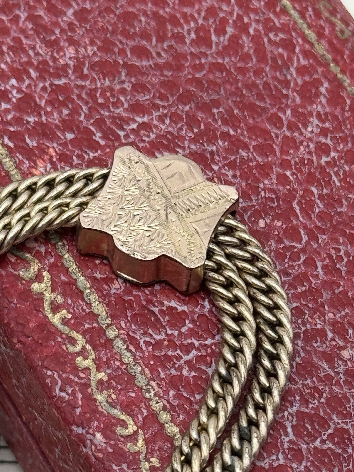 Antique Rose Gold-filled Slider Watch Chain 10”l ESTATE FIND