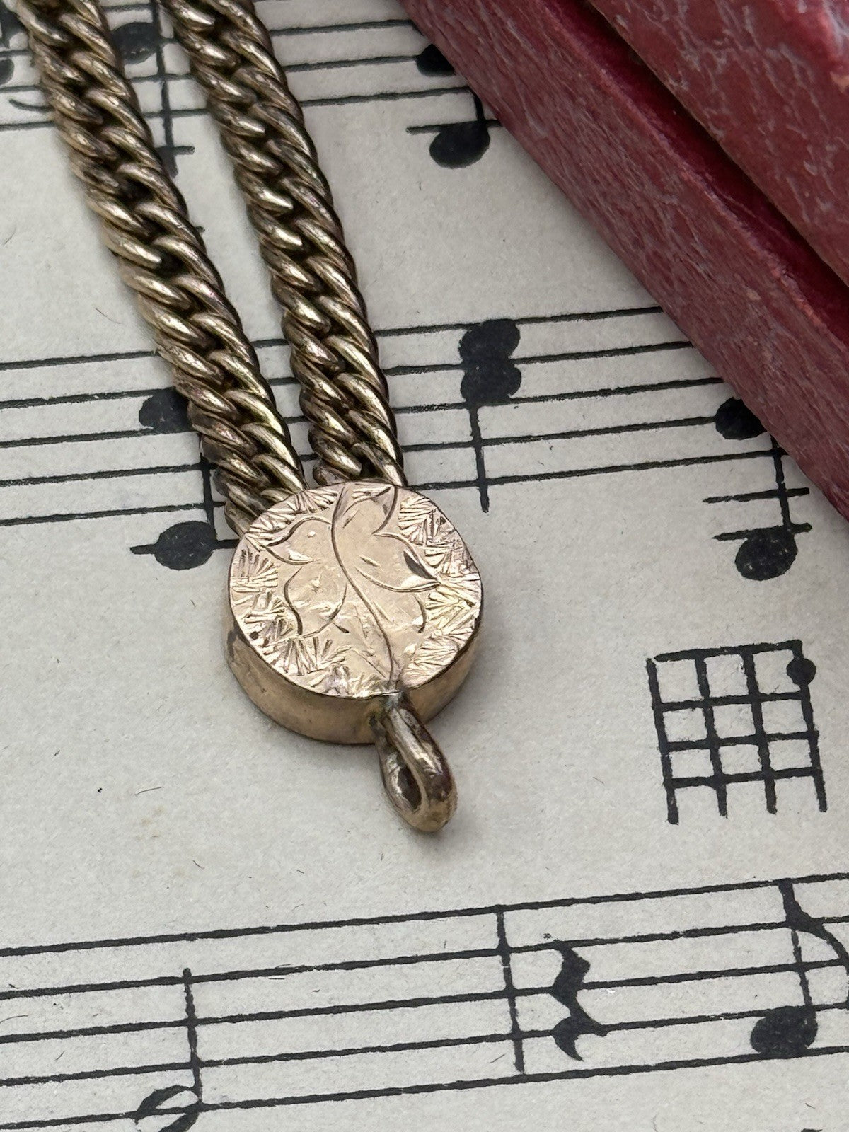 Antique Rose Gold-filled Slider Watch Chain 10”l ESTATE FIND