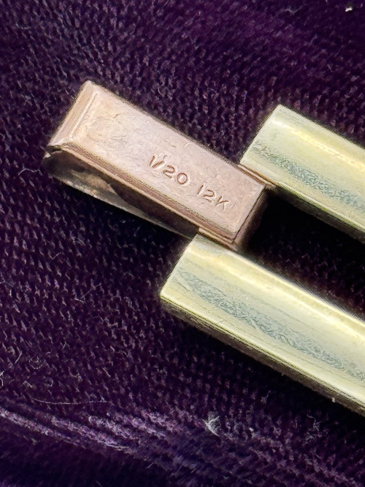 Vintage Art Deco 12k Gold Filled Link Bracelet 6.5”l X 0.6”w Geometric Design