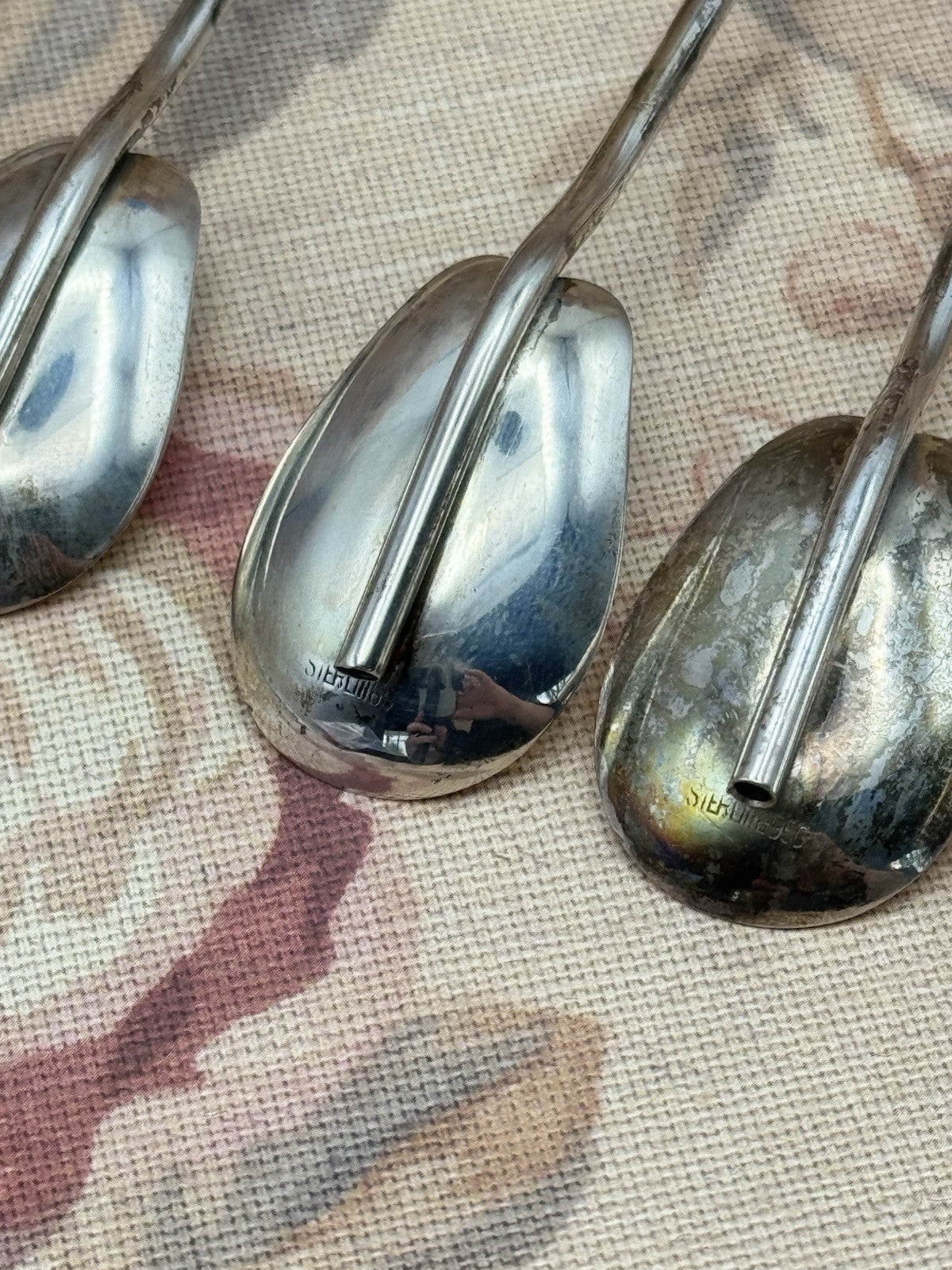 Japanese Iced Tea Sipper Spoons Set 6 Figural Charms Sterling Silver 950 Marked