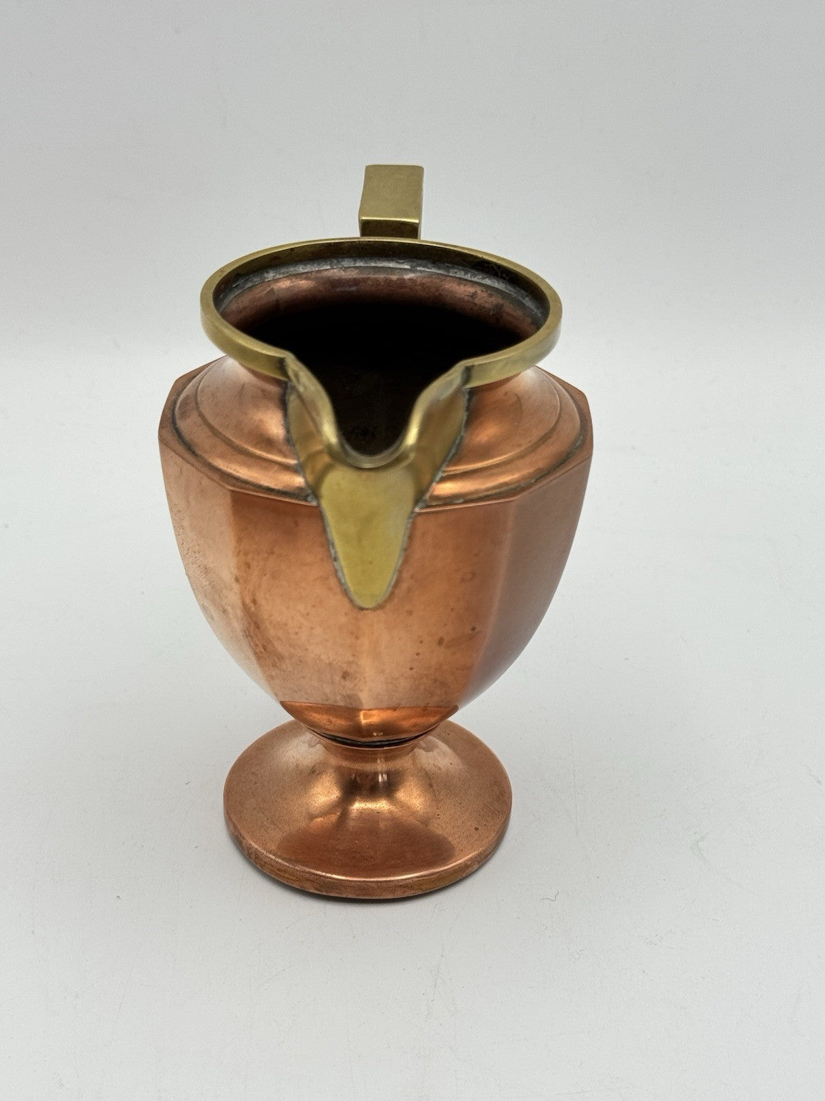 Universal Copper Brass Creamer Pitcher Footed Antique Landers Frary & Clark
