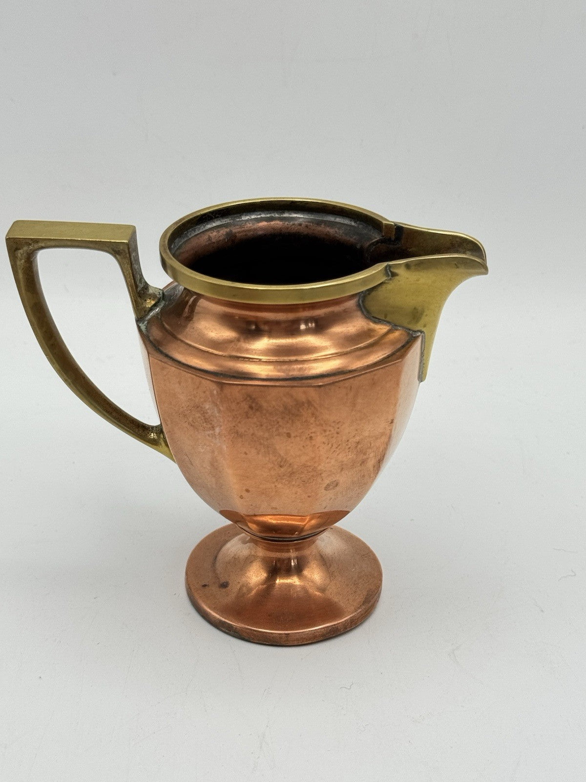 Universal Copper Brass Creamer Pitcher Footed Antique Landers Frary & Clark