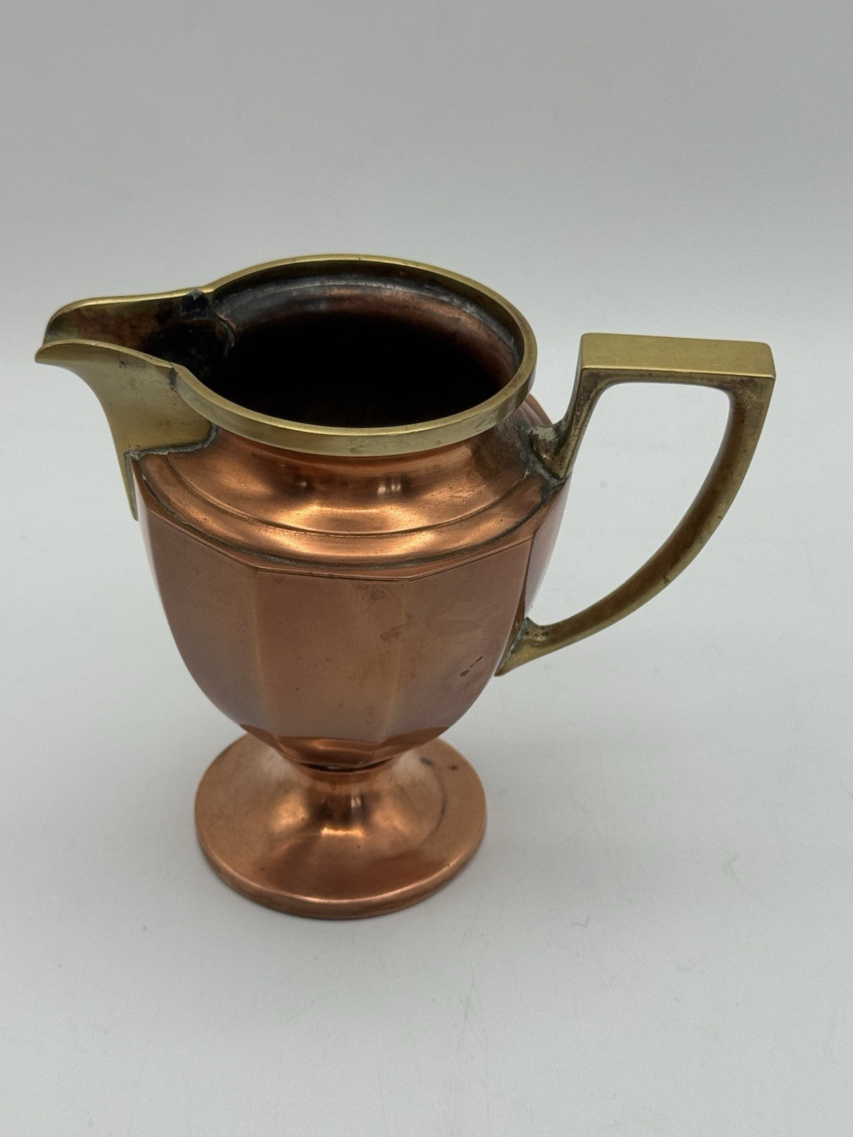 Universal Copper Brass Creamer Pitcher Footed Antique Landers Frary & Clark