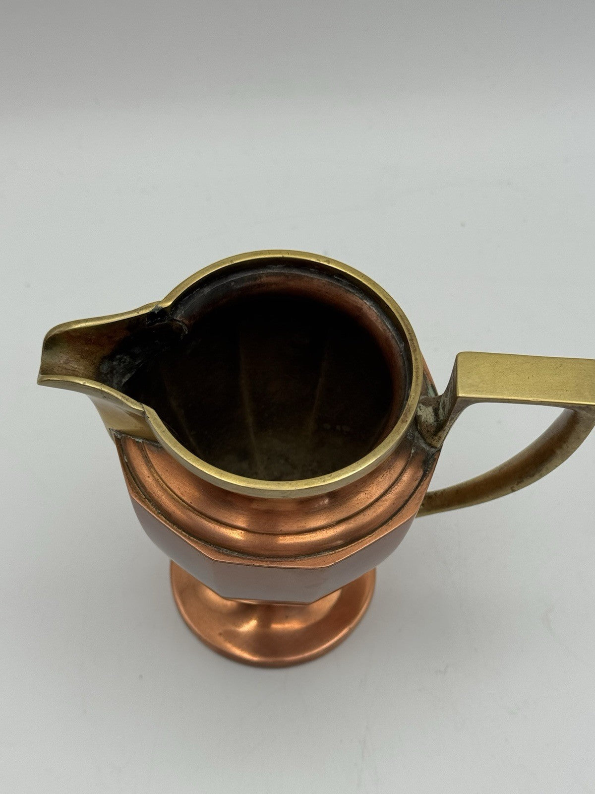 Universal Copper Brass Creamer Pitcher Footed Antique Landers Frary & Clark